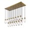 Z-Lite Arden Linear Chandelier, 23-Light, 18 In.W x 54 In.L x 12 In.H, Rubbed Brass/Clear 651P-23L-RB - alternate 5